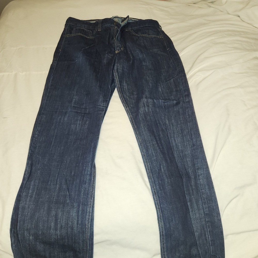 Claiborne Mens Straight Leg Jeans Dark Wash Denim 34x32 100% Cotton